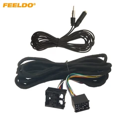 FEELDO Car Radio Stereo Wiring Harness Adapter Plug For BMW 3-series E46 5-series E39 X5(E53) Audio Power Wire Installation
