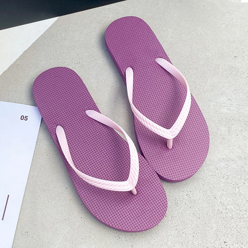 Summer Women Flip Flop Slippers Adults Portable Trip Travel Sandals Couples Indoor Soft Slides Ladies Beach Non-slip EVA Shoes