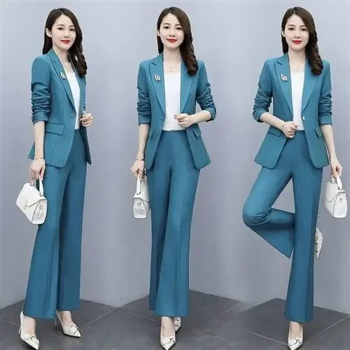 Imagem -06 - Outfit Wide Leg Trouser Suit Blazer e Womens Pant Sets Branco Two Preço Conjunto Calças para Mulheres Negócios Formais Sexy Elegante Xxl d