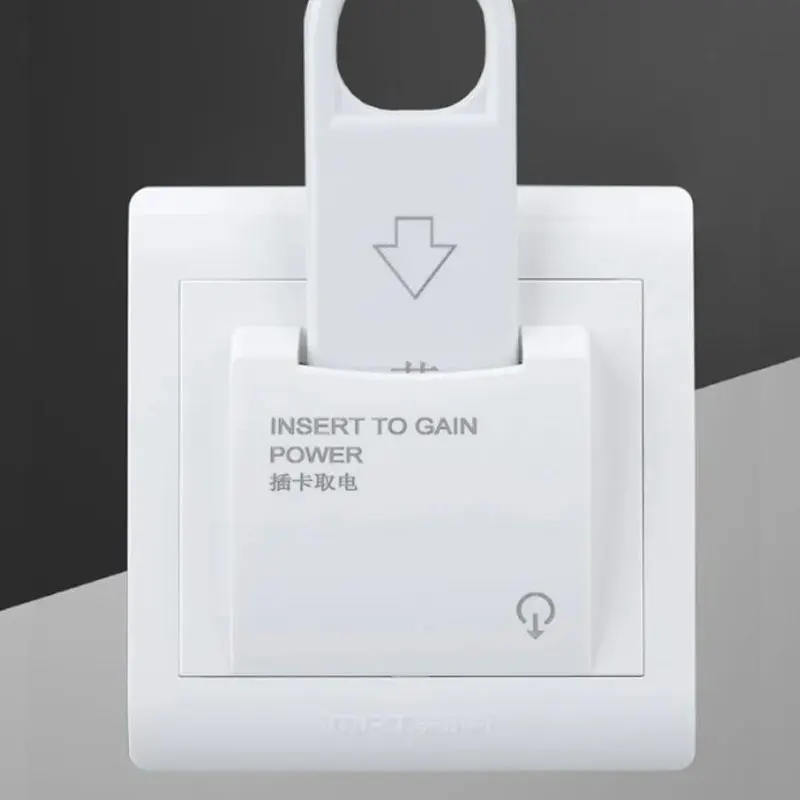 10pcs Magnetic Card Hotel Energy Saving Switch  Plug-In Switch 220V 40A Without Time Delay Three Line Insert Key For Power