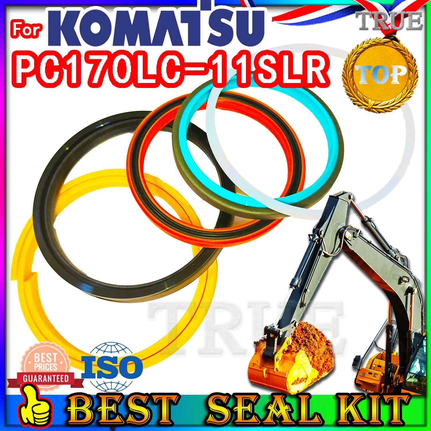 

For KOMATSU PC170LC-11SLR Oil Seal Repair Kit Boom Arm Bucket Excavator Hydraulic Cylinder PC170LC 11SLR Bushing FKM High Fix