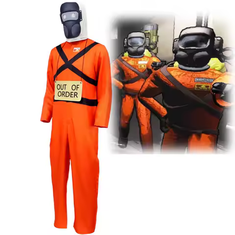 Lethal Company Cosplay Game Carnival Costume Jumpsuits Mask Clothing Funny Role Play Party Outfit For Adults