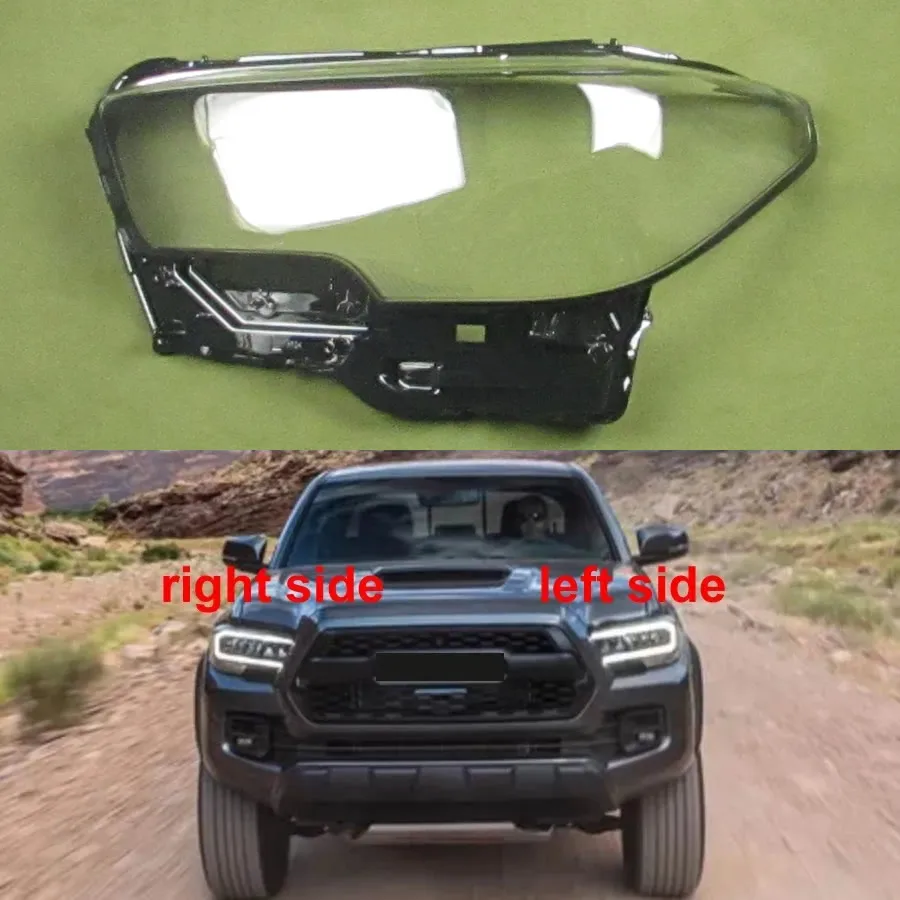For Toyota Tacoma 2020 2021 2022 2023 Front Headlamp Cover Transparent Headlight Shell Plexiglass Replace Original Lens