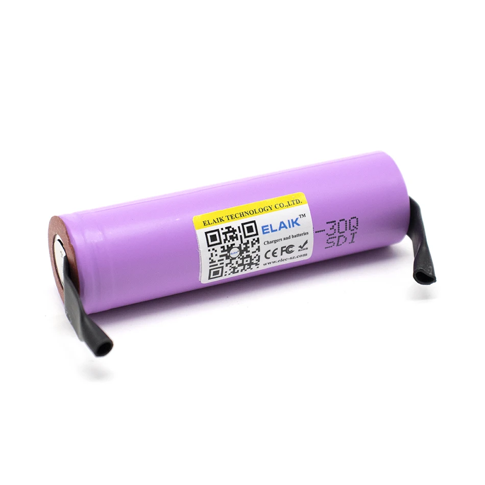 ELAIK 30Q 18650 3000mah High power discharge Rechargeable battery power high discharge,30A large current + DIY nicke