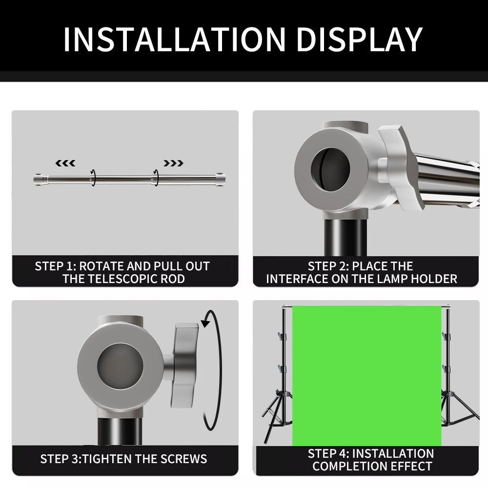 Gooseneck 1/4‘’ Screw 280mm Lengthen Lamp Holder Hose Adapter Metal Hose Flash Bracket Cross Arm Photography Accessory