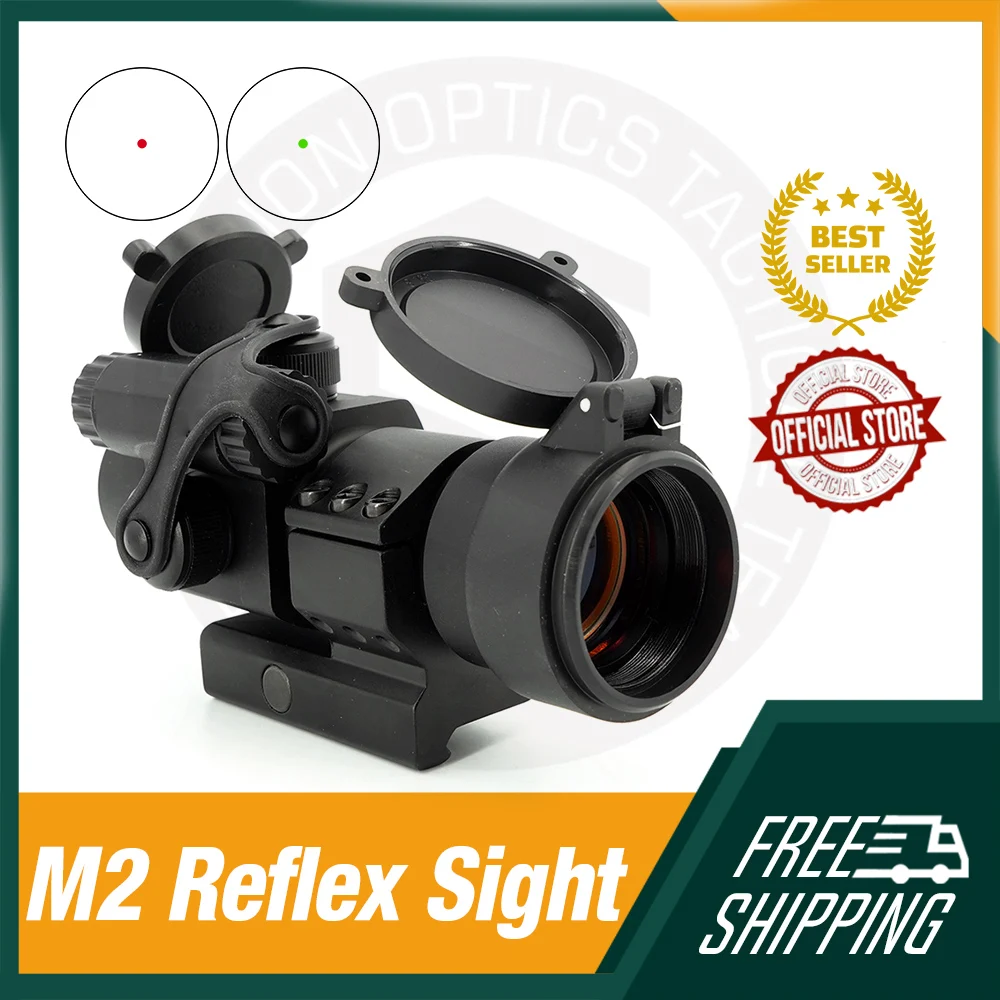 

Tactical Airsoft M2 M68 Red Dot Reflex Sight Hunting Scope 4MOA With Flip-up Lens Covers MK18 Mount Full Origianl Markings