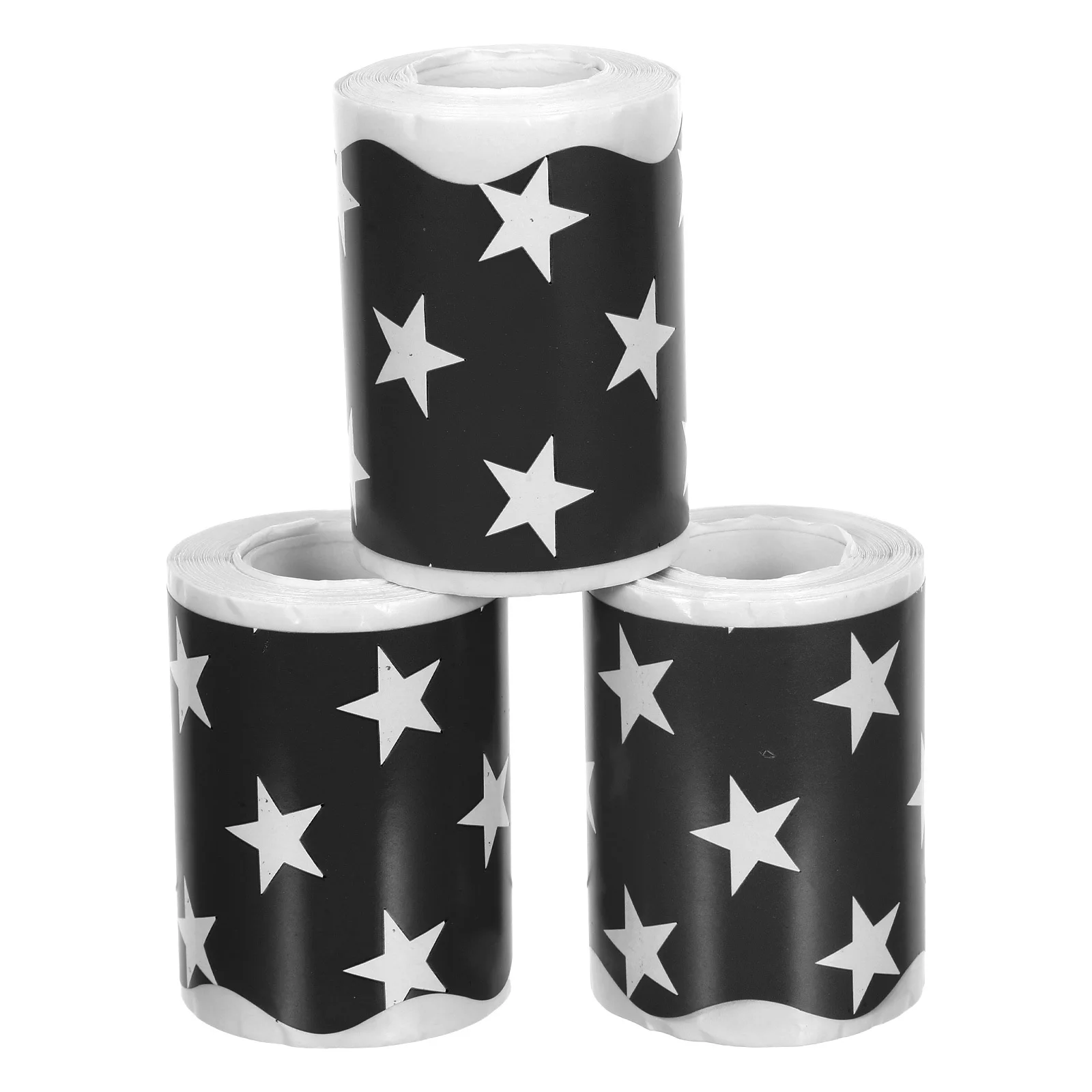 

3 Rolls Star Bulletin Board Border Trim 6cmx33ft Self Adhesive Scalloped Edge Classroom Bulletin Board Decor Homeschool Wall
