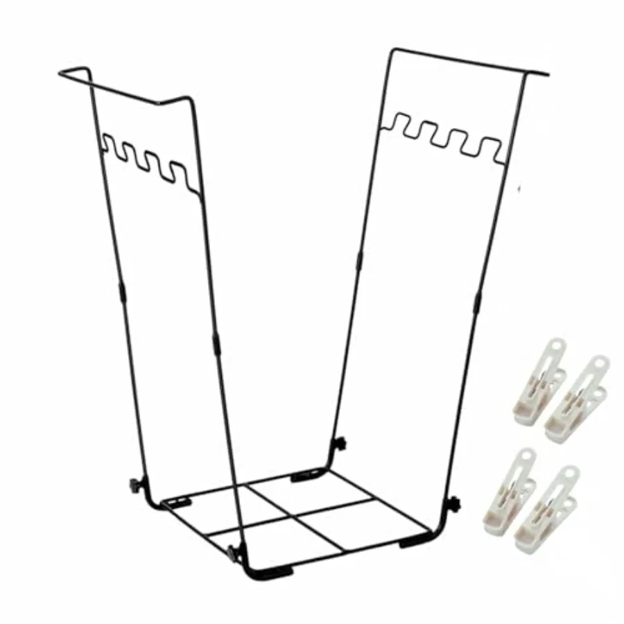 

Garden Trash Bag Holder - Outdoor Leaf Bag Support Stand Multi-Use Metal Garbage Bag Holder Frame Holds 30-45 Gallons Bag for L