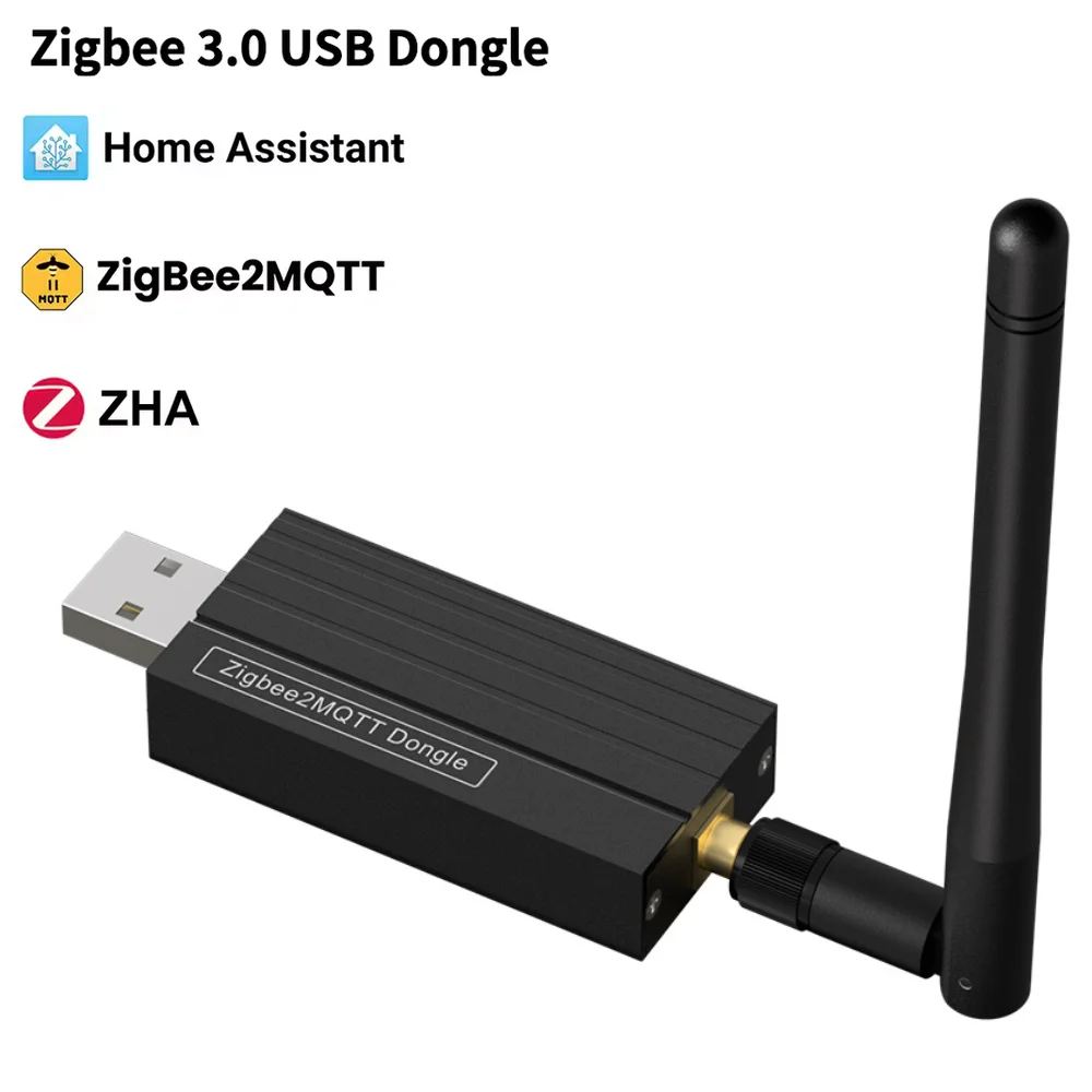 

Zigbee 3.0 Dongle USB Gateway Universal ZigBee Gateway with Antenna Compatible with Home Assistant OpenHAB ZigBee2MQTT ZHA Z2M