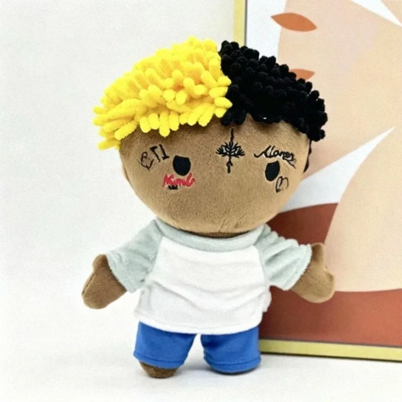 Xxxtentacion Yellow Black Hair Plush Doll Figure Stuffed Toys Cute Kids Boys Girls Christmas Gifts view 4
