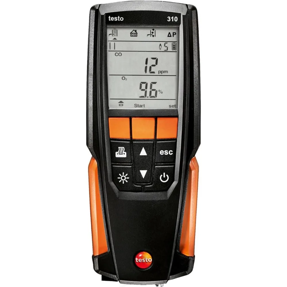 testo 310 I Residential Combustion Analyzer Kit I Flue Gas Detector Set for Heating Systems