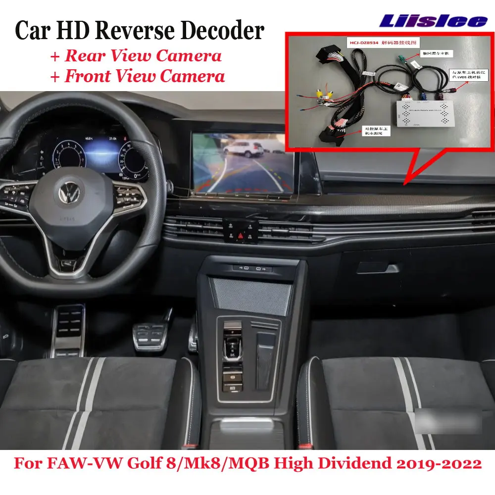 

For Volkswagen VW Golf 8/Mk8/MQB 2019-2021 Car DVR Rearview Front Camera Reverse Image Decoder Original Screen Upgrade