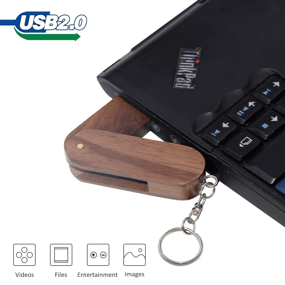 USB 2.0 Gỗ Đèn Gỗ Pendrive 4GB 8GB 16GB 32GB 64GB Thẻ Nhớ Usb móc Khóa 128GB Usb Đĩa Ngày Cưới Phim