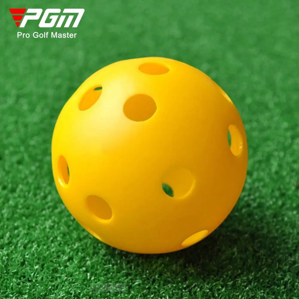 PGM-pelota de Golf hueca de 20 piezas para interiores, pelota de práctica ultraligera para entrenamiento de Putting, Color amarillo y blanco