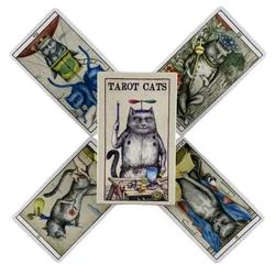 Tarot Cats Cards A 78 Deck Oracle English Visions Divination Edition Borad Playing Games