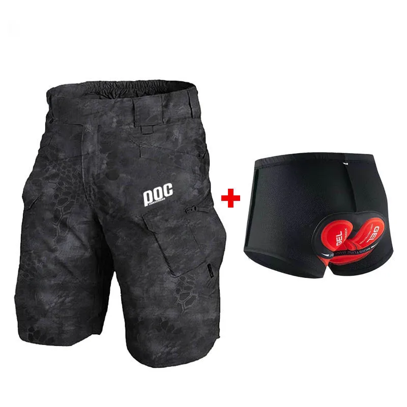 

LairschDan POC Bicycle Breathable Shorts Men's Enduro MTB Road Downhill Pants Bike Polyester Waterproof Cycling Tactical Short