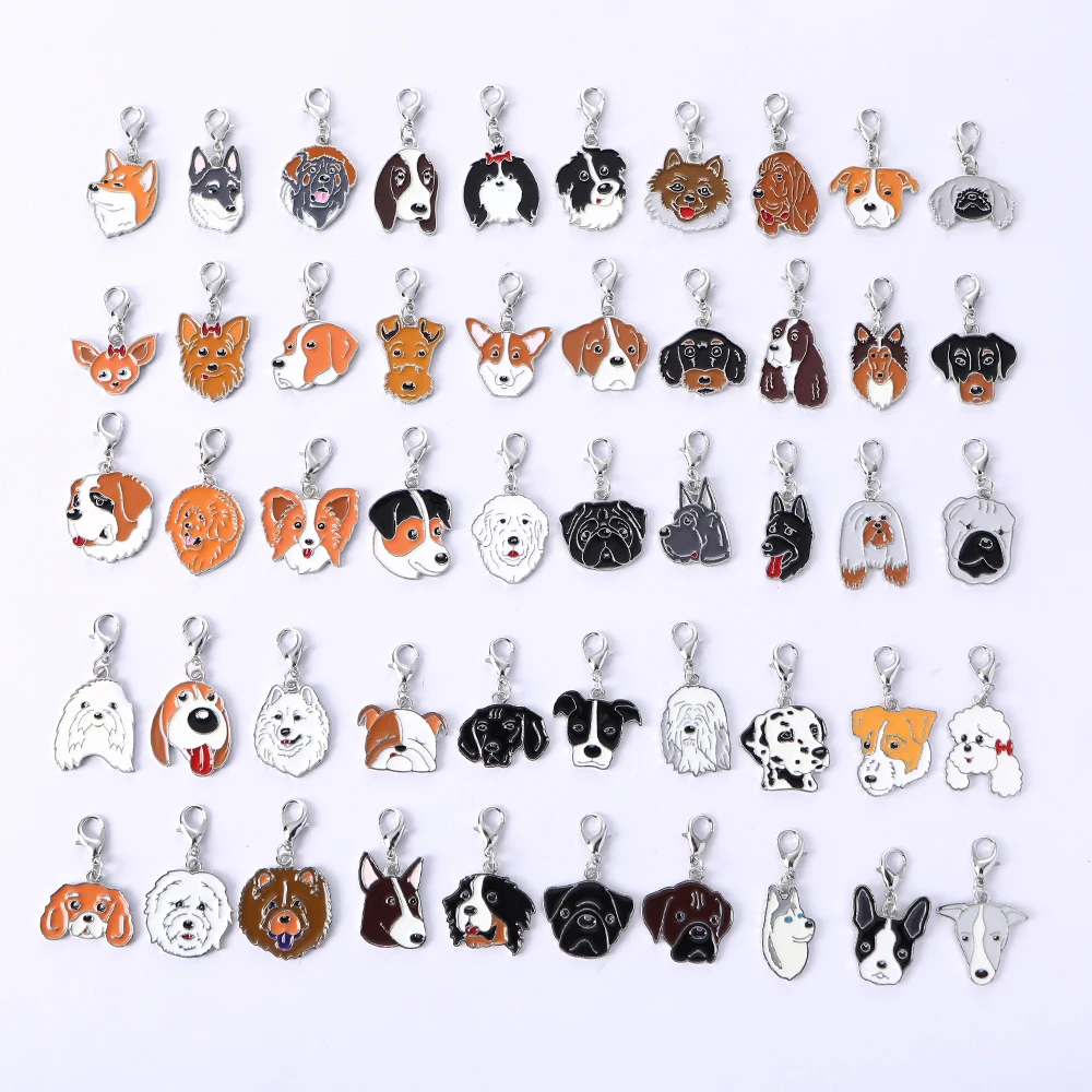 10PCS/LOT Enamel Charms pet dog Pendants For DIY Handmade Earrings Bracelets Necklaces Jewelry Making Crafts Accessories