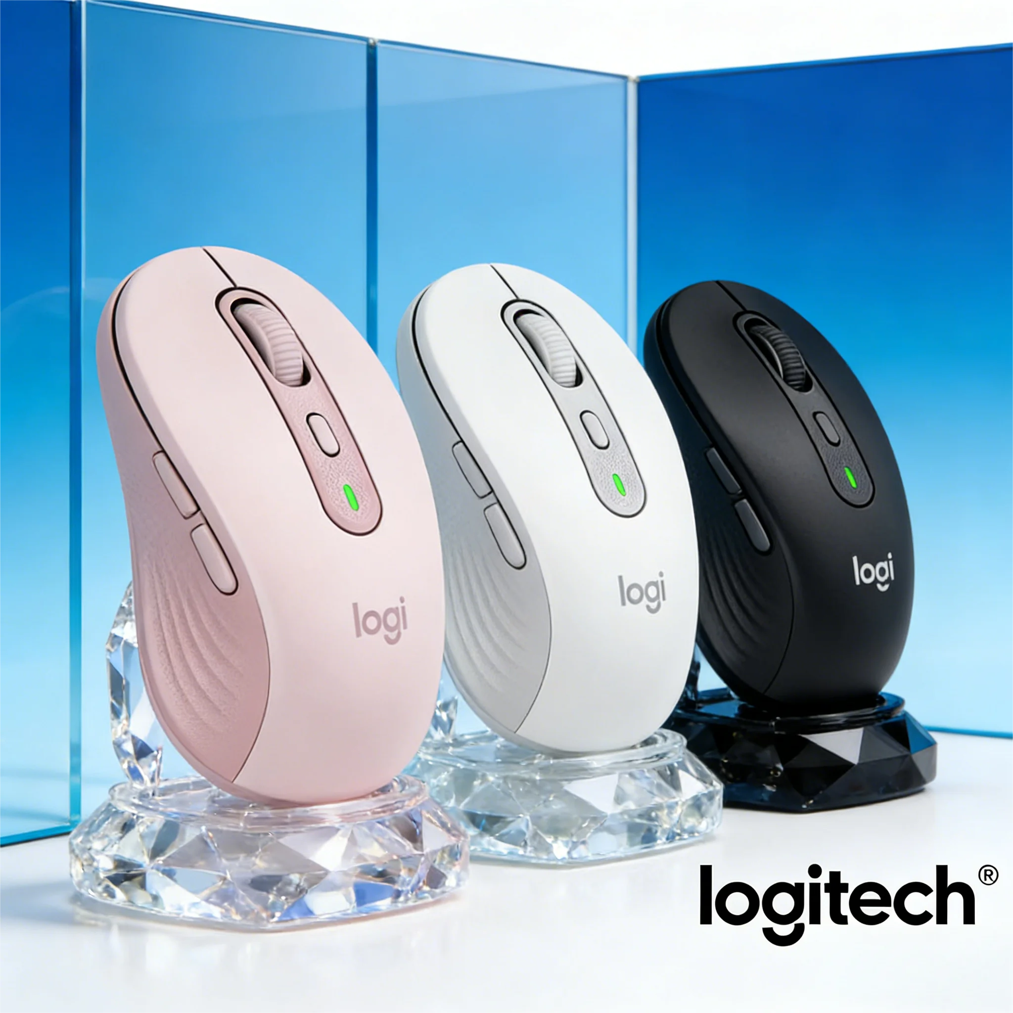 

M750 Wireless Business Mouse, Logitech Bluetooth, Silent Portable, Cross-Device Sync for Office