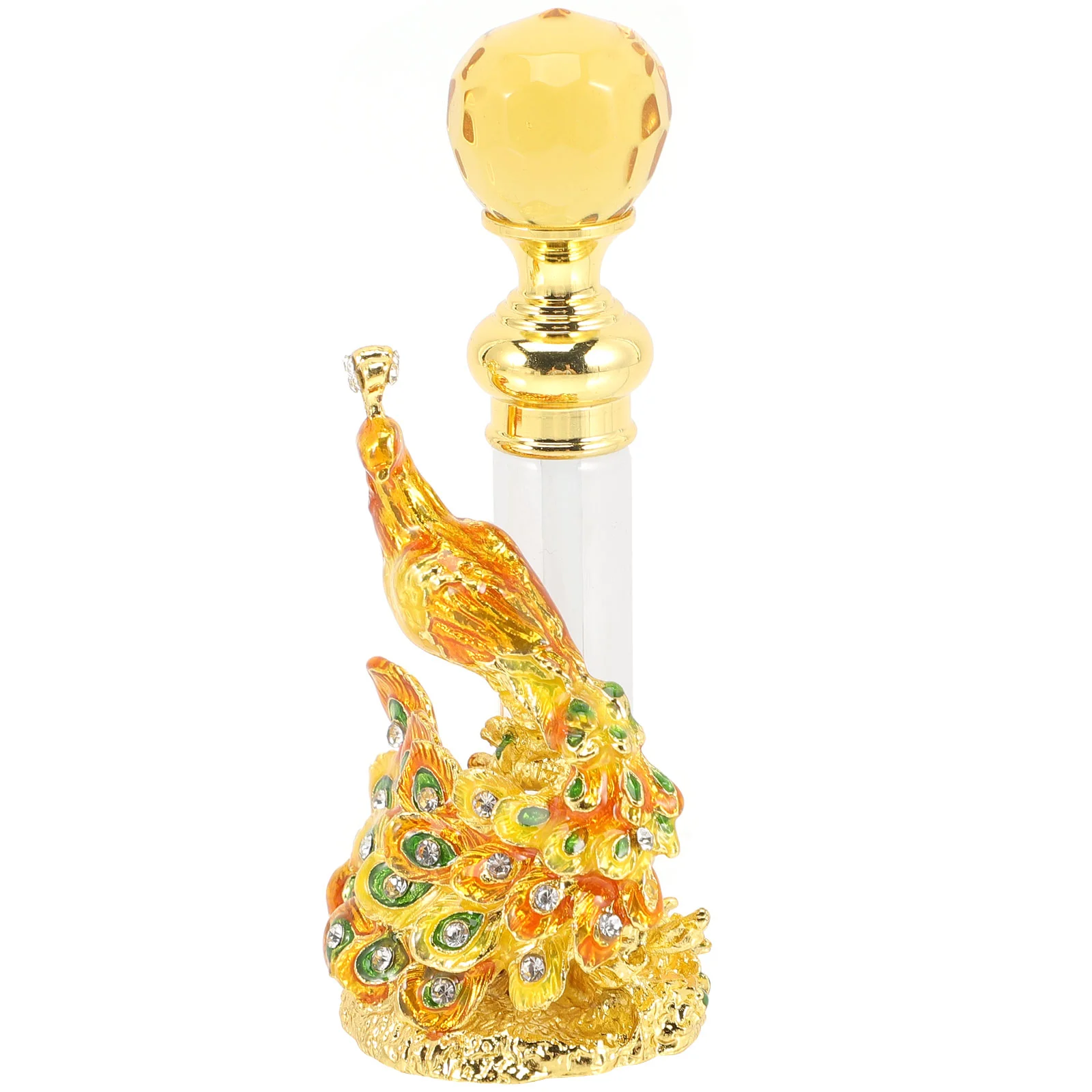 

Peacock Perfume Bottle Refillable Glass Container Essential Oil Holder Empty Fragrance Sub Bottles