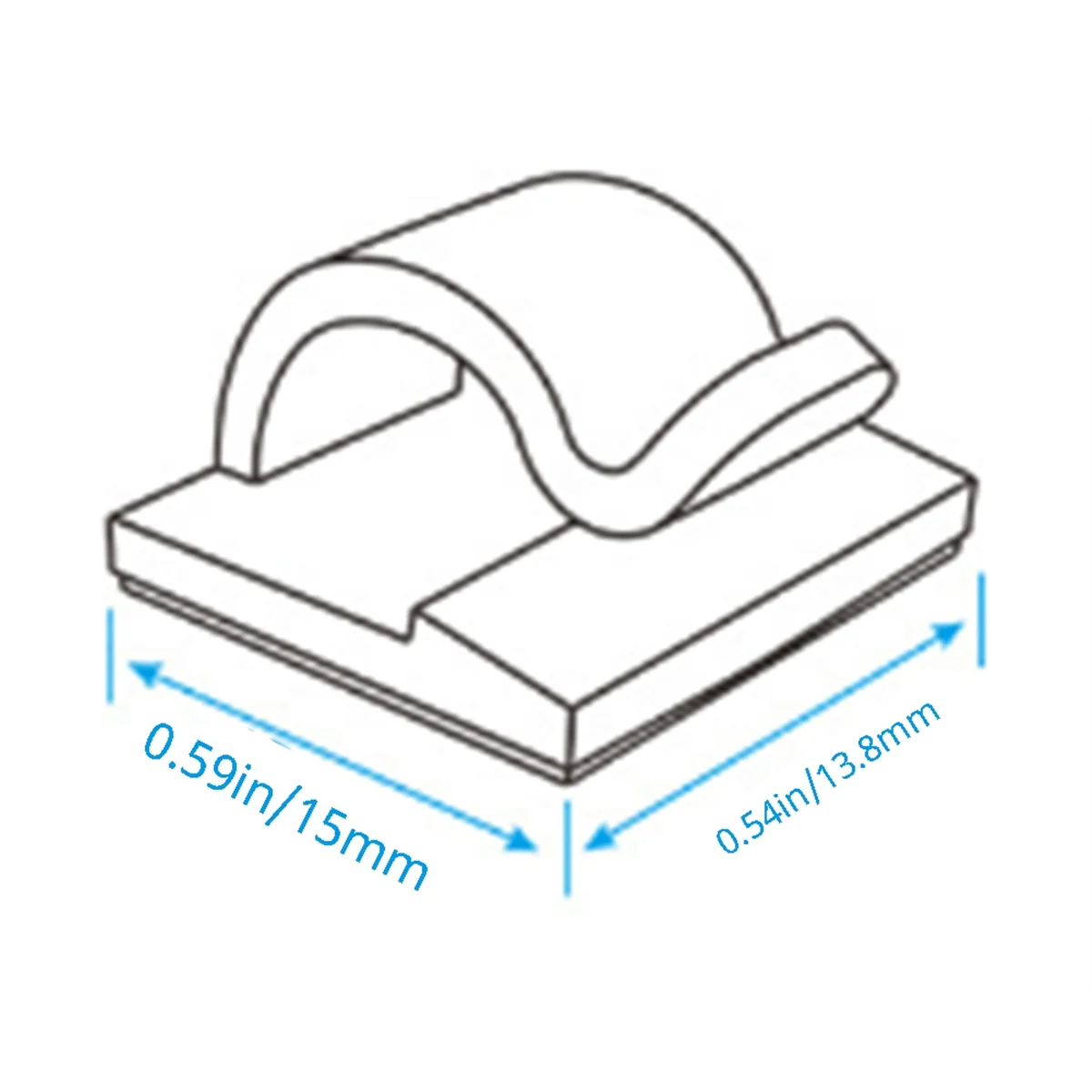 A44THooks для уличных гирлянд, зажимы, 15 упаковок зажимов, прозрачный световой крючок с 15 водонепроницаемыми клейкими подложками
