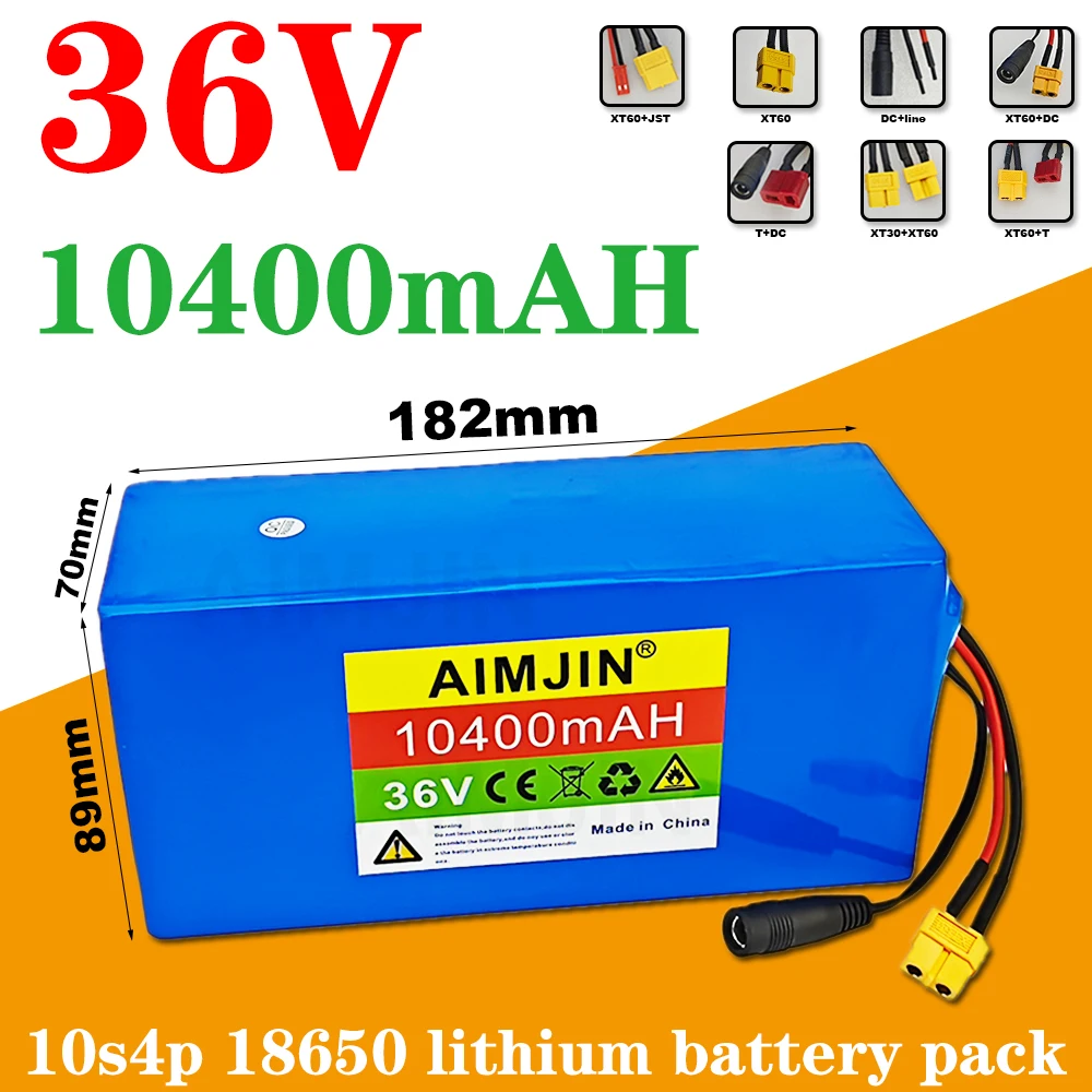 

36V 10S4P 10400mAh 18650 Built-in Battery, Suitable for 500W 750W Electric Skateboard Commuting Tool Battery Pack, with BMS.