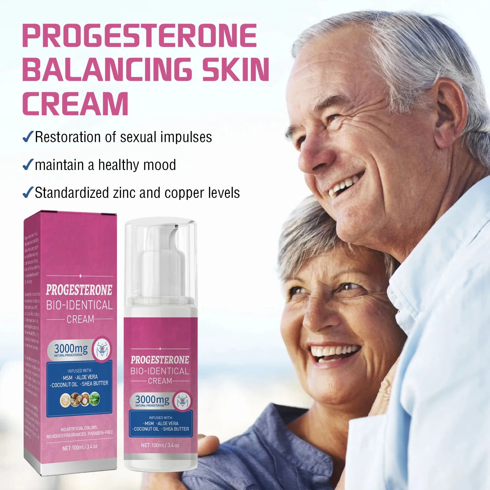 Menopause Progesterone Cream Middle-aged Elderly Women Balance Progesterone Regulate Emotions Night Sweats Insomnia Body Care