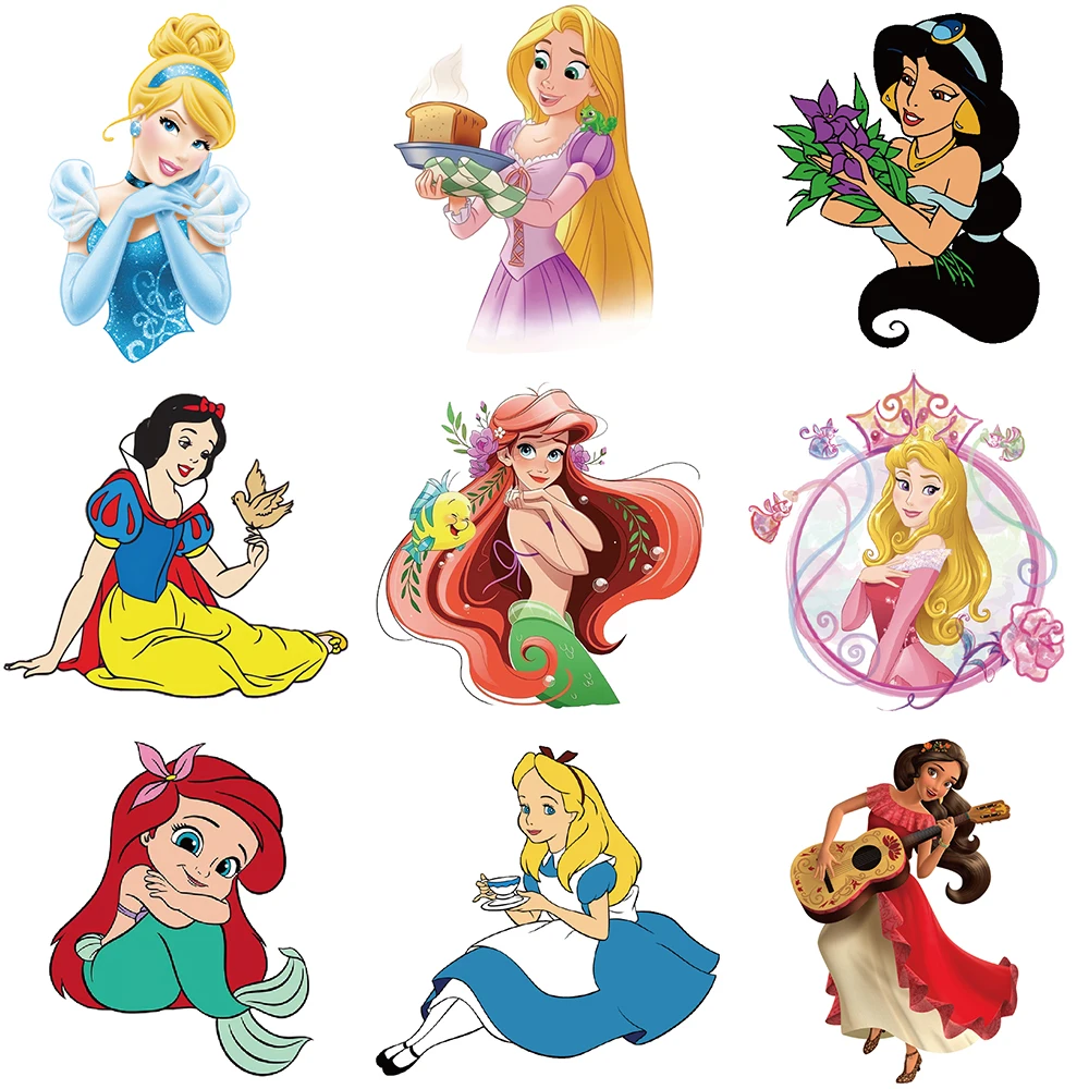 Disney-Cute Princess Anime Adesivos para Crianças, Kawaii Snow White Adesivos, Decalques dos desenhos animados para Crianças, Graffiti Notebook e