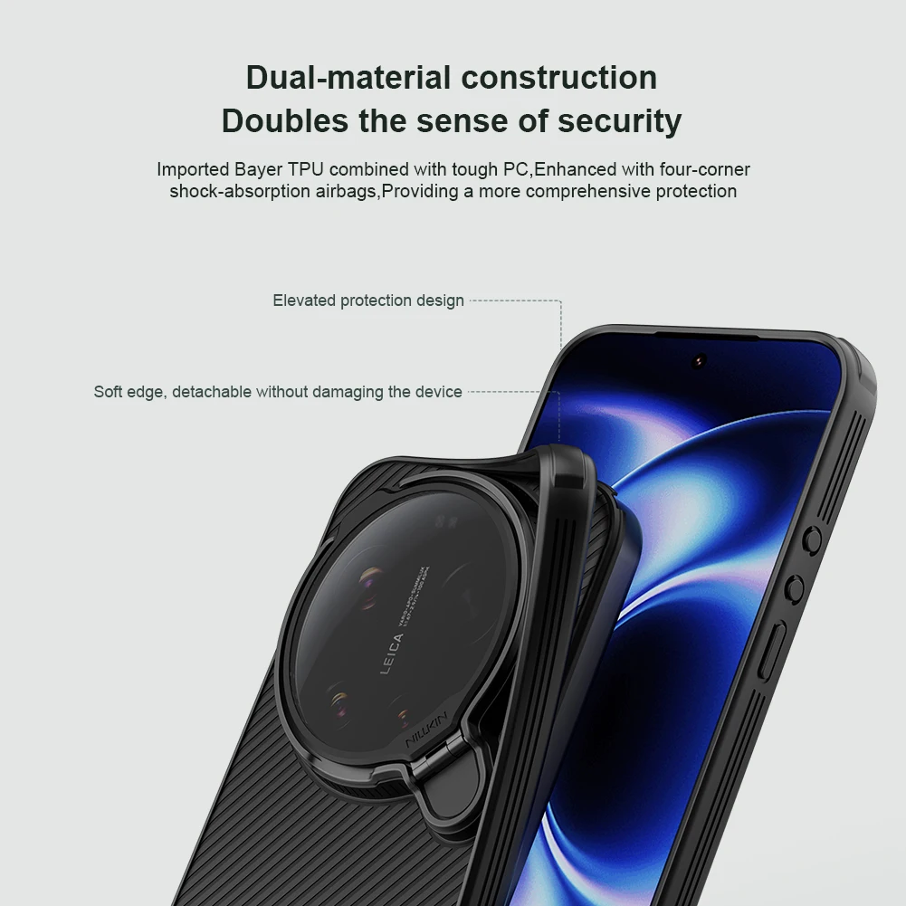 NILLKIN Etui Magsafe CamShield Prop z ochroną obiektywu do Xiaomi 17 Ultra, magnetyczne etui z obsługą ładowania bezprzewodowego do Mi 17 Ultra — zdjęcie produktu 6