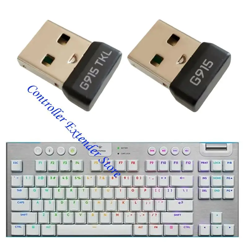 

N84B Беспроводные игровые клавиатуры USB -ключ -клавиатуры Адаптер приемника G915 G915 TKL