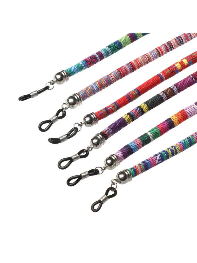 Bunte Acrylperlen Brillenkette Lesebrillenband Halter Anti-Verlust-Seil Vintage Halsband für Brillenzubehör