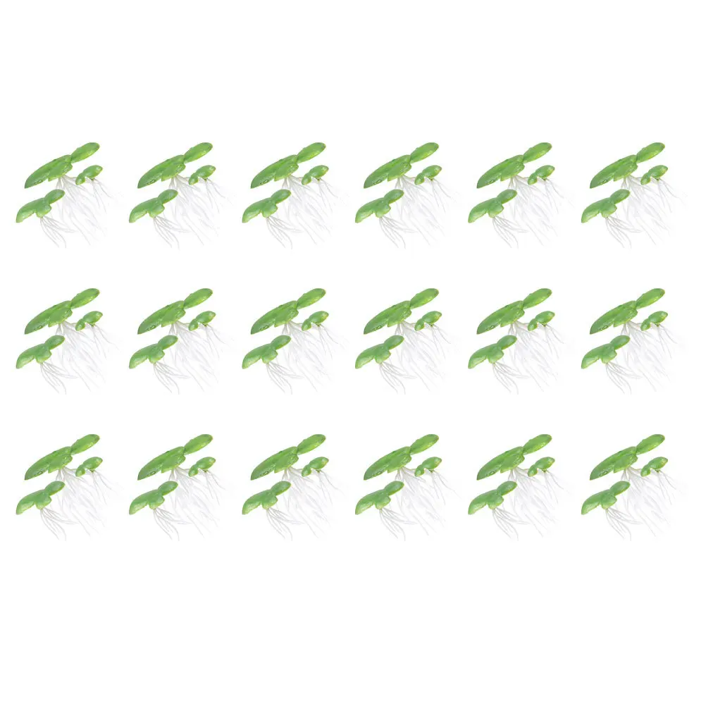 

54pcs Artificial Duckweed Floating Aquarium Plants Simulation Fake Pond Decor For Fish Tank Mini Leaves Aquatic Ornament