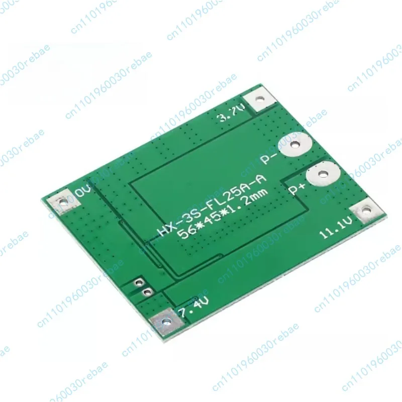 18650 Protection Board 3 Series 12V High Current 25A with Equalization 12.6V Overcharge Overdischarge Short Circuit 11.1V