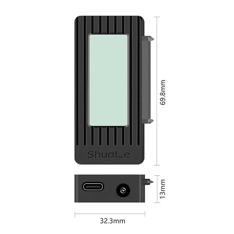 محول USB 3.2 3.0 عالي الأداء إلى SATA لمحرك الأقراص الصلبة SSD الخارجية مع شاشة رقمية