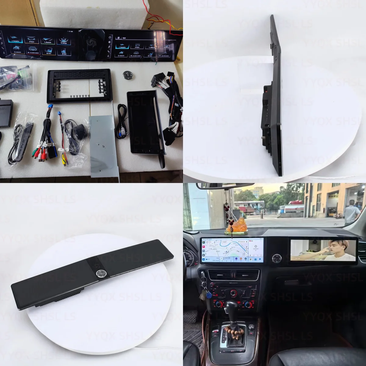 Dual 12.3 Inch Android  For Audi Q5 2008-2016 display Gps Navigation Carplay Car Radio HD Touch screen Stereo Auto Head Unit