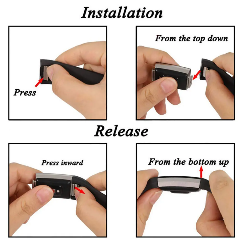 Correa de silicona suave para reloj Fitbit Charge 2, accesorios de repuesto para reloj inteligente, pulsera de silicona