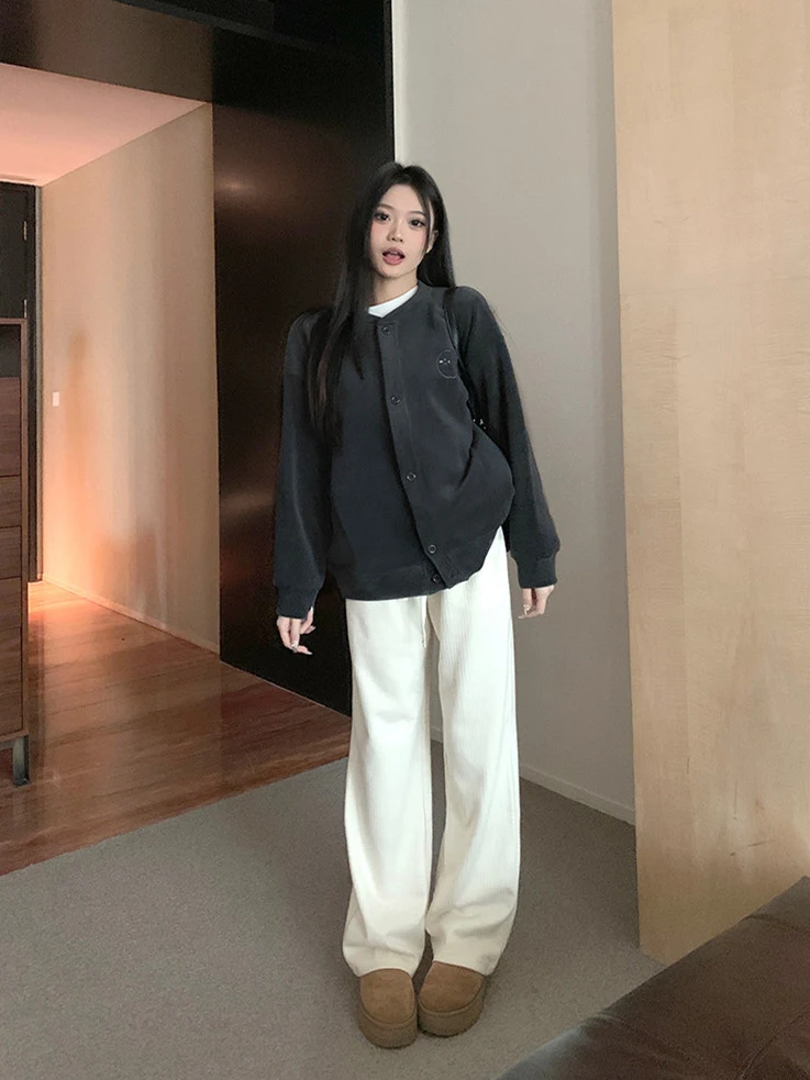 

Женский зимний свитер Deep Coat 2026: новинка ранней зимы, утепленный флисом, в корейском стиле, маленький размер, модный, универсальный