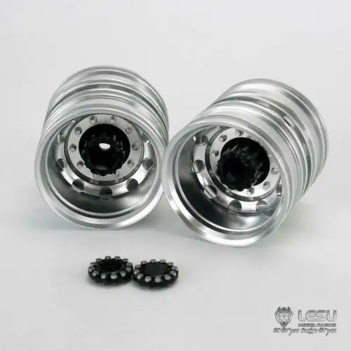 1/14 LESU RC أجزاء معدنية محور عجلات خلفي متوافق مع Tamiyaya FH12 FH16 جرار سيارة المحور عرافة قطع الغيار TH15095 #3