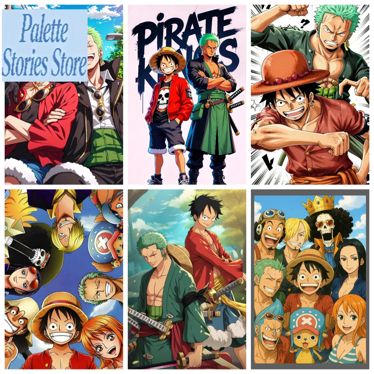 Kit de Pintura por Números de Luffy de One Piece, Lienzo DIY, Pintura Acrílica, Arte de Pared de Anime, Cuadro para Adultos Principiantes, Decoración del Hogar, Regalo - Fra
