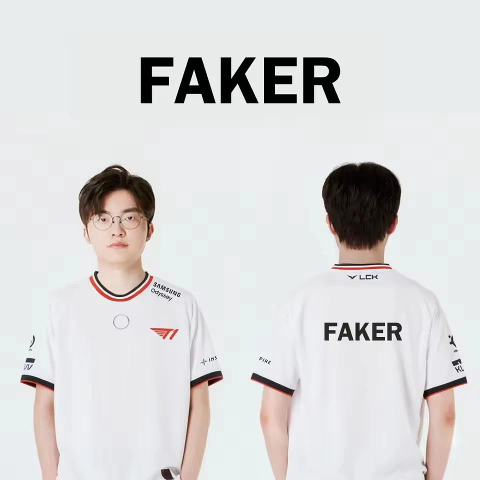 LOL 2025 T1 SKT1 فريق موحد جيرسي جامعة الأساطير MSI FAKER DORAN المشجعين تنفس التدريب تي شيرت للجنسين Esports تيز القمم