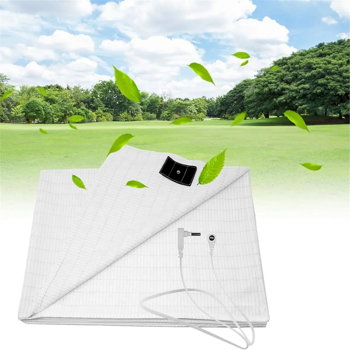 (AD11] 68x132cm Grounding Bed Sheet Natural Wellness and Healthy Earth Skin Friendly Comfortable Enhance Sleep Quality UK Plug