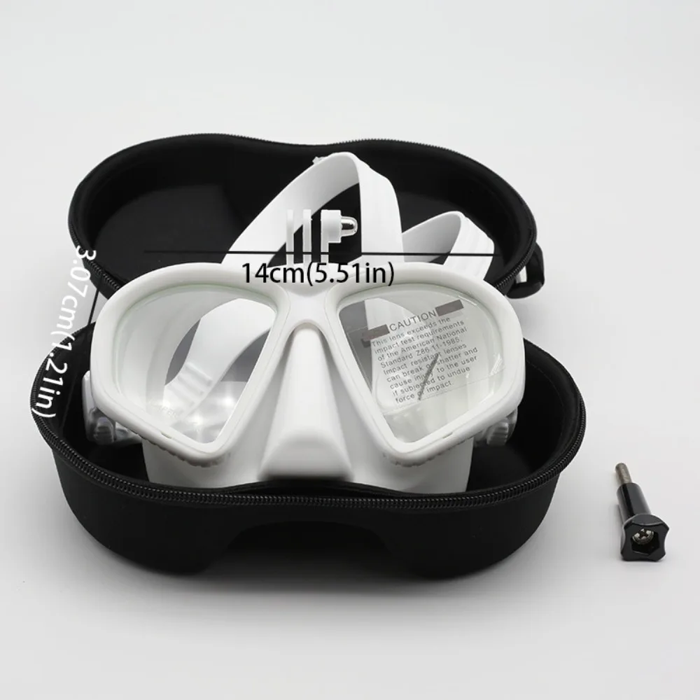 Tempered Glass Freediving Mask Foldable Snorkel Waterproof Snorkeling Set Low Volume Anti-Fog Professional Freediving Mask