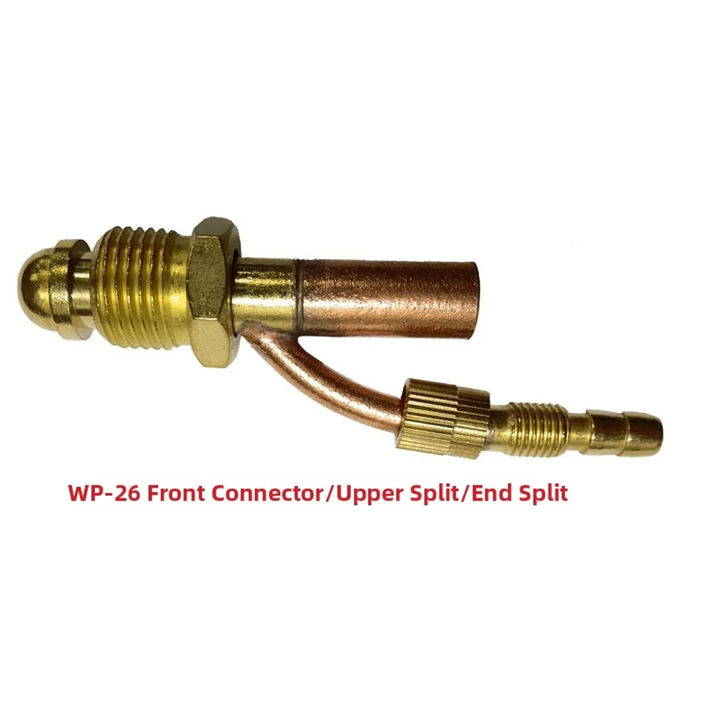 Copper Front Connector For WP 26 Welding Torch With Adjustable Hex Screw Design For Secure Air Tube Connection