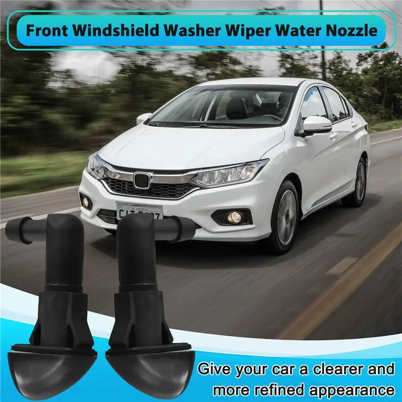 2Pcs Car Front Windscreen Washer Nozzle Jet 76810-TM0-T01 For Honda City 2009-2012 Hood Windscreen Washer Spray Jet-A99D