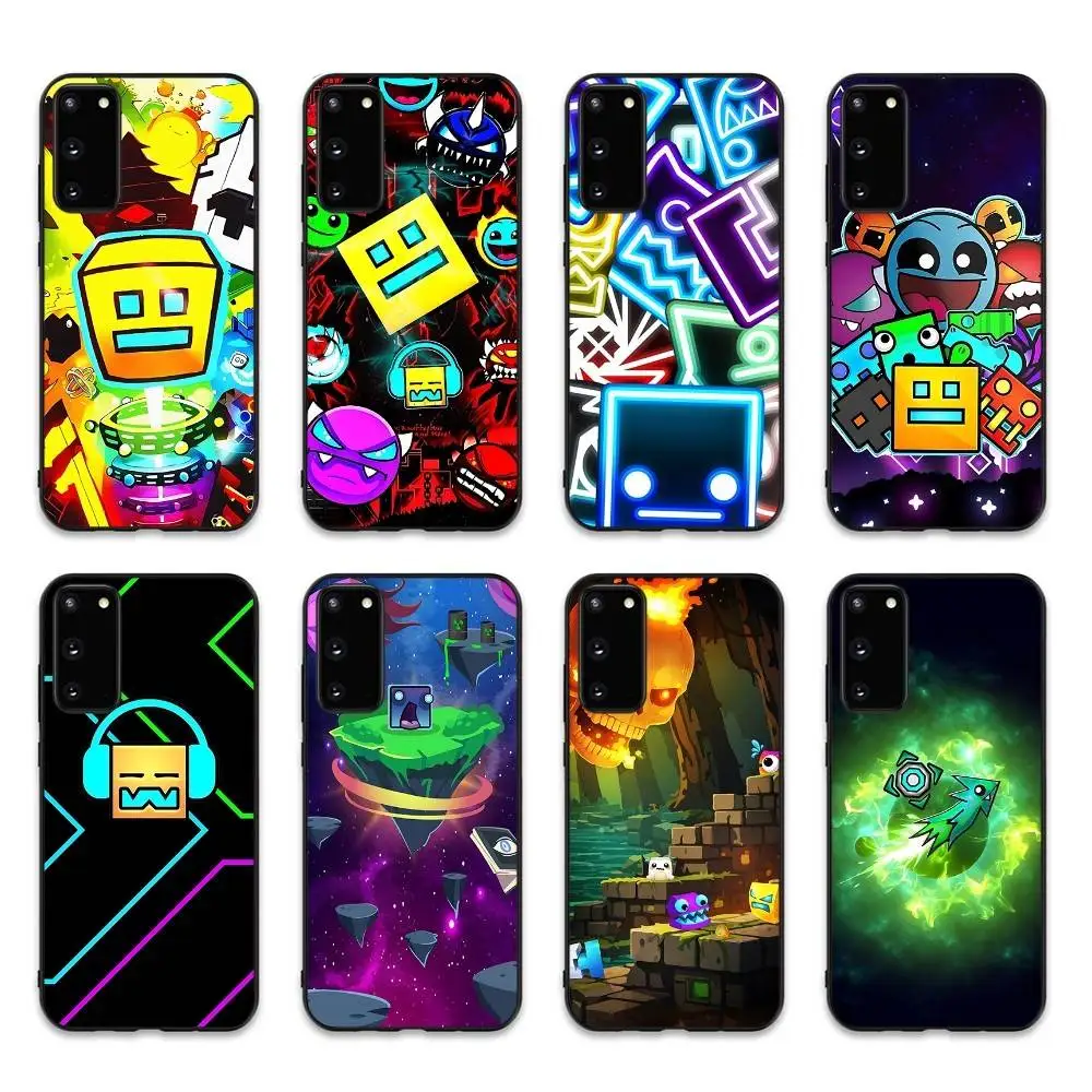 Game Geometry Dash Phone Case For Samsung S 24 Fe 25 Ultra Plus 20 Lite 21 30 22 23 24 22 Ultra 5G Fundas