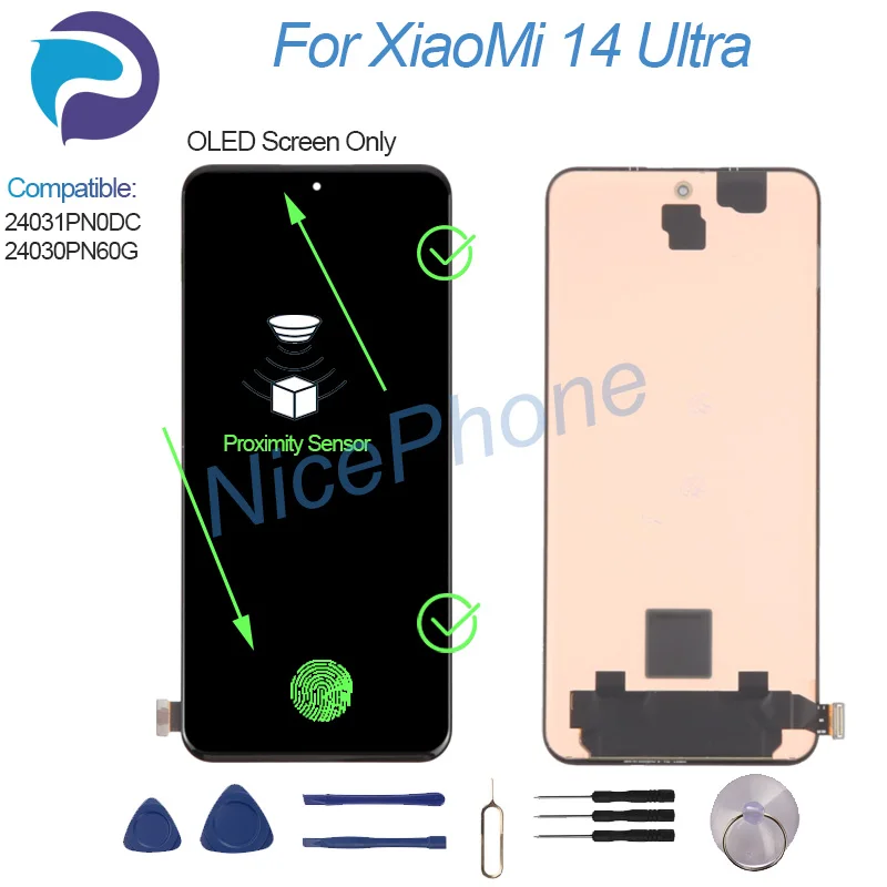 New And Tested For XiaoMi 14 Ultra LCD Display Screen Touch Panel Digitizer 24031PN0DC, 24030PN60G 14 Ultra Screen Display