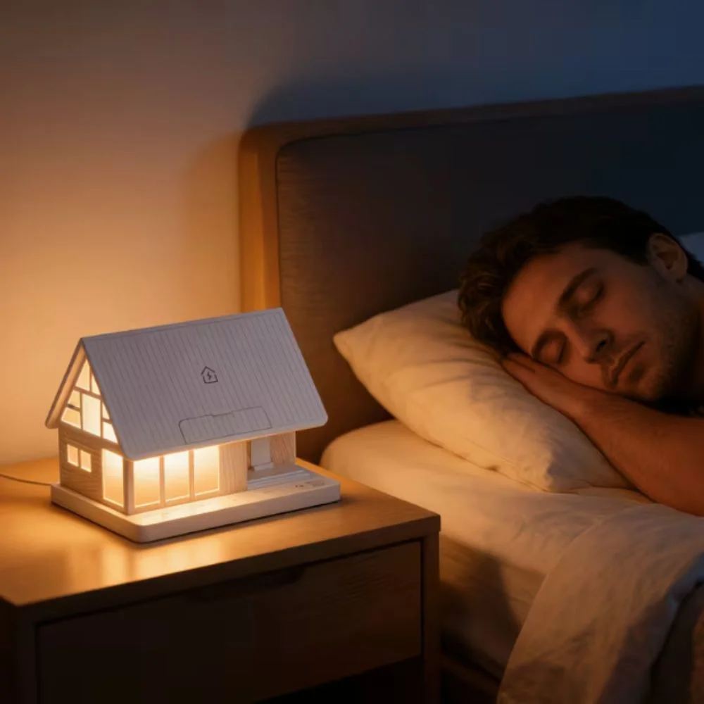 fun-house-shape-night-light-wireless-charging-desktop-bedside-lamp-5-in-1-mobile-phone-holder-table-lamp-ambient-light
