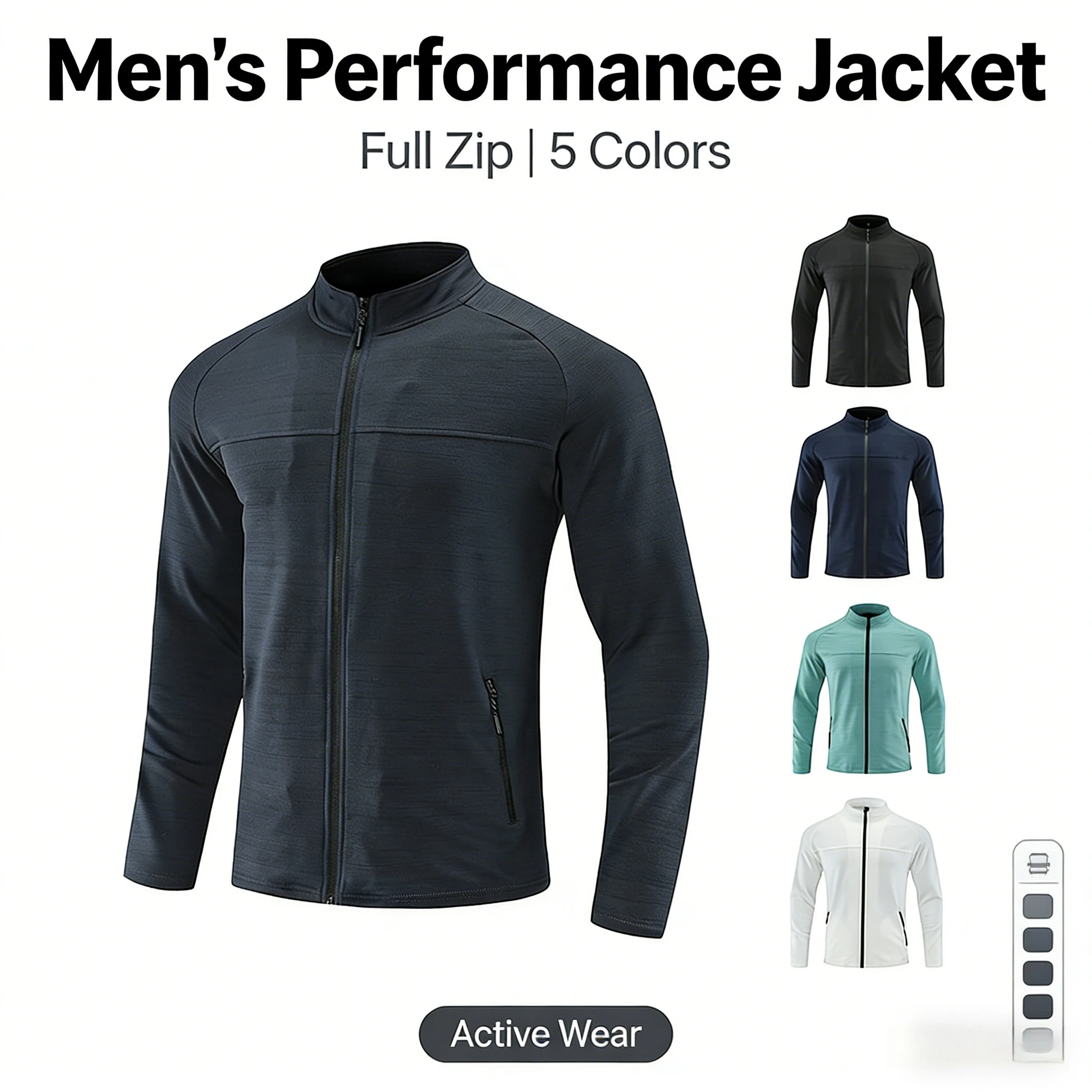 

Autumn outdoor long sleeve stand-up collar jacket sports fitness running stretch breathable quick drying cardigan jacket top
