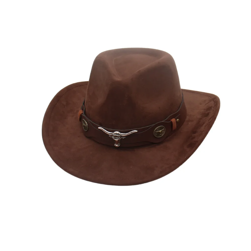 

American Style Spring And Summer Western Denim Top Hat Tibetan Cow Head Accessories Ethnic Men And Women Wholesale Hat