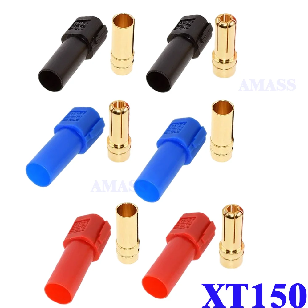 Amass  Connector Adapter XT150 6mm Male/Female Plug High Rated Amps For RC LiPo Battery(3 Pair )