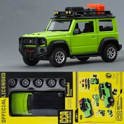 Versione di assemblaggio 1:32 Suzuki Jimny SUV lega modificata modello di auto pressofusi in metallo fuoristrada modello simulazione giocattoli per bambini regalo